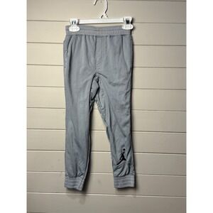 Nike Jordan Kids Jogger Pants Mesh Grey Jumpman Logo Athletic Size M 5-6